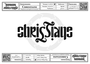 Christiane Ambigramm