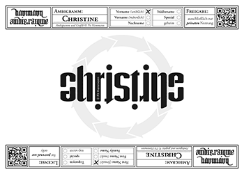 Christine Ambigramm