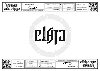 Clara Ambigramm