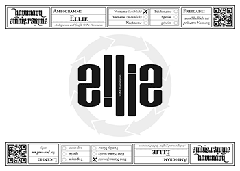 Ellie Ambigramm