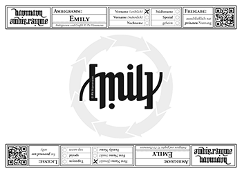 Emily Ambigramm
