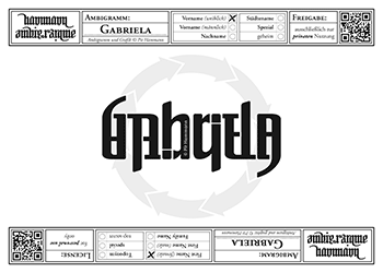 Gabriela Ambigramm