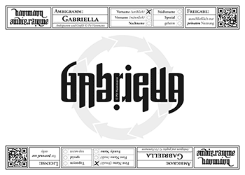 Gabriella Ambigramm