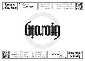 Georgia Ambigramm