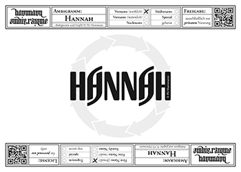 Hannah Ambigramm