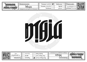 Maja Ambigramm
