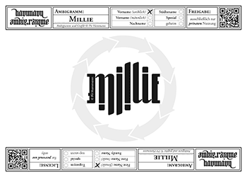 Millie Ambigramm