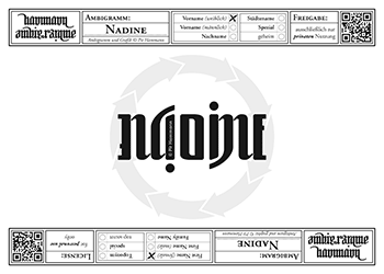 Nadine 01 Ambigramm