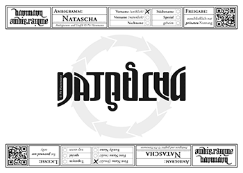 Natascha Ambigramm
