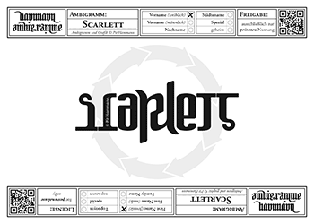 Scarlett Ambigramm