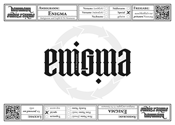 Ambigramm Enigma