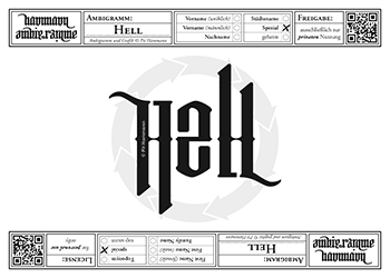 Ambigramm Hell
