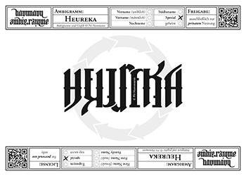 Ambigramm Heureka