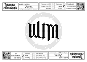 Ambigramm Ultra
