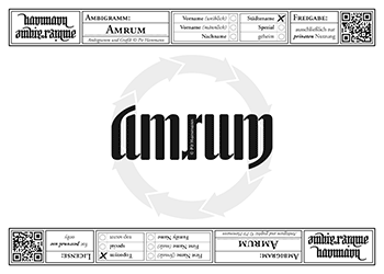 Ambigramm Amrum