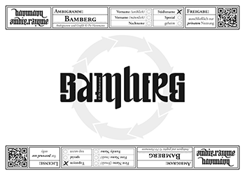 Ambigramm Bamberg