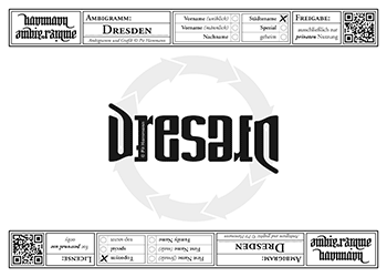 Ambigramm Dresden