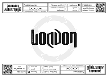 Ambigramm London