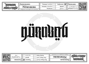 Ambigramm Nuernberg