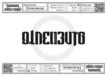 Ambigramm Oldenburg
