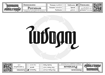 Ambigramm Potsdam