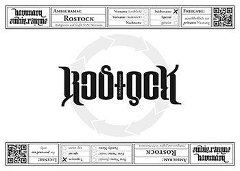 Ambigramm Rostock