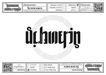 Ambigramm Schwerin