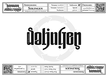Ambigramm Solingen