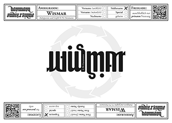 Ambigramm Wismar