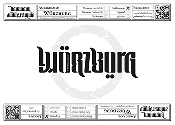 Ambigramm Wuerzburg